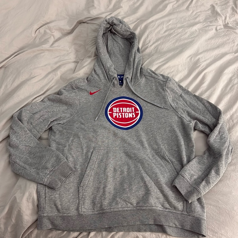Nike Detroit Pistons Basketball Sweatshirt Hoodie Size Large